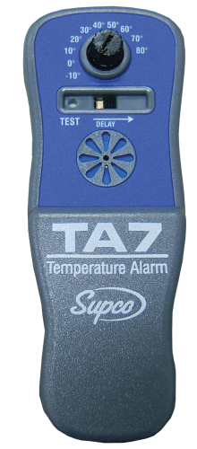 Alarm,-10 to 80F,Battery Operated SUPCO TA-7 Temp 